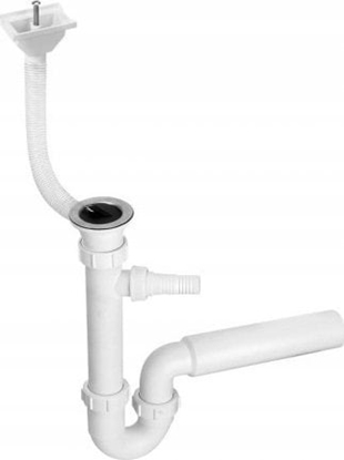 Picture of Syfon McAlpine Syfon zlewozmywakowy rurowy 11/2x50mm z podczeniem pralki lub zmywarki ,spust z przelewem