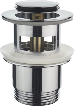 Изображение Syfon Tycner Spust umywalkowy chrom z korkiem wewntrznym klik-klak z otworem przelewowym [1/50]