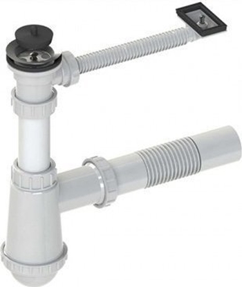 Изображение Syfon UN SYFON ZLEWOZMYWAKOWY 1 KOMORA - MET. Z PRZELEWEM (1 SZT)