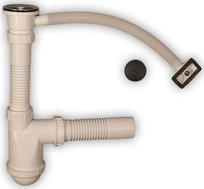 Изображение Syfon UN SYFON ZLEWOZMYWAKOWY 1 KOMORA - Z PRZELEWEM ELASTYCZNYM (1 SZT)