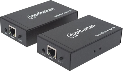 Attēls no System przekazu sygnau AV Intracom MANHATTAN 207959 Manhattan Extender AV HDMI over IP, Cat6/6a/7 1080p do 120m IR
