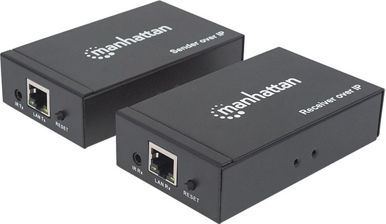 Изображение System przekazu sygnau AV Intracom MANHATTAN 207959 Manhattan Extender AV HDMI over IP, Cat6/6a/7 1080p do 120m IR