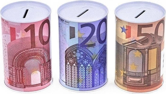 Изображение Skarbonka metalowa ealuta euro MIX