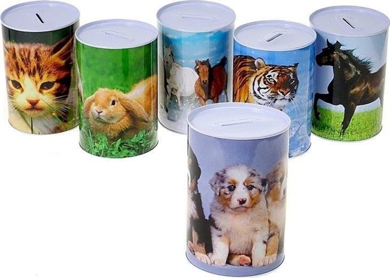 Изображение Skarbonka metalowa zwierztka 14,5x10cm MIX