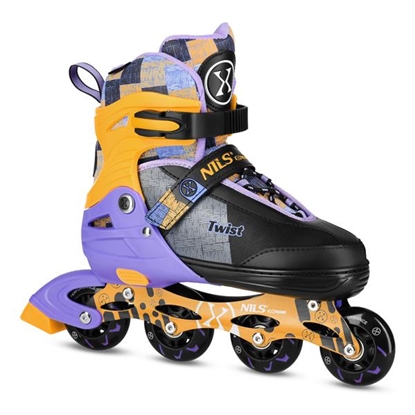 Attēls no Skrituļslidas NA13810 IN-LINE SKATES TWIST YELLOW SIZE M(35-38) NILS EXTREME