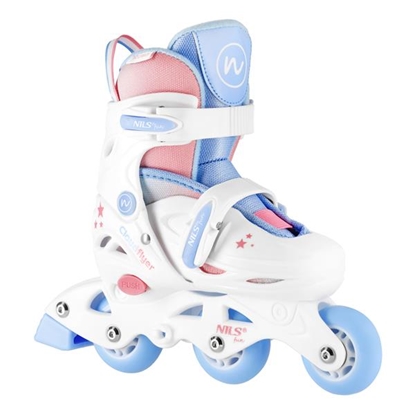 Attēls no Skrituļslidas NJ1190 3IN1 SET INLINE/QUAD SKATES WHITE SIZE XS S (30-33) NILS FUN