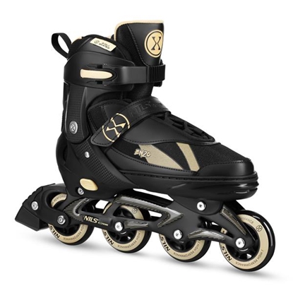Attēls no Skrituļslidas/Hokeja slidas NH382 IN-LINE SKATES/HOCKEY ICE SKATES SET 2IN1 ENZO BEIGE SIZE S(32-35) NILS EXTREME