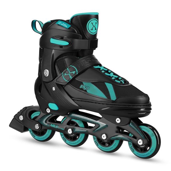 Picture of Skrituļslidas/Hokeja slidas NH382 IN-LINE SKATES/HOCKEY ICE SKATES SET 2IN1 ENZO GREEN SIZE S(32-35) NILS EXTREME
