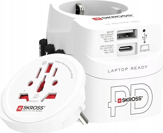 Picture of Skross Adapter podróny PRO Light USB AC45PD