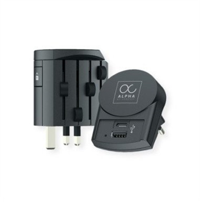 Picture of Skross Alpha z europejsk adowark USB Uniwersalny adapter podróny AC, cay wiat