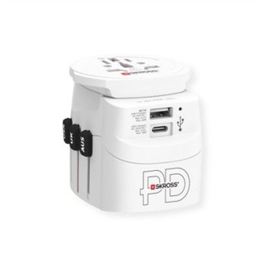 Picture of Skross PRO Light USB AC30PD World Travel Adapter, na cay wiat