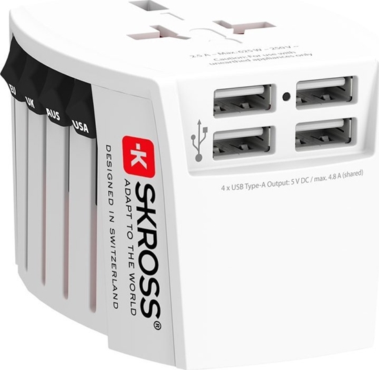 Picture of Skross MUV USB 4A Universal Travel Adapter, worldwide