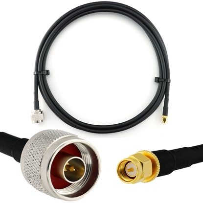 Picture of SMA Male to N Male 2m Coaxial Cable — HF240 (LMR240 equivalent)