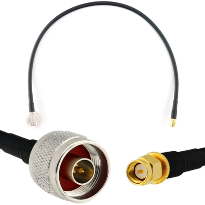 Picture of SMA Male to N Male 50cm Coaxial Cable — HF240 (LMR240 equivalent)