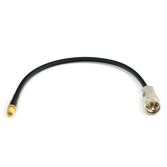 Picture of SMA Male to PL259 30cm UHF CB Radio Flexible Coaxial Cable — HF240 (LMR240 equivalent)