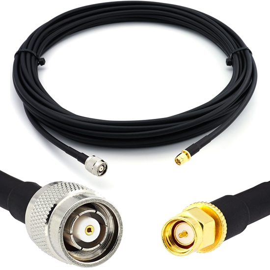 Picture of SMA Male to RP-TNC Male 10m Coaxial Cable — HF240 (LMR240 equivalent)
