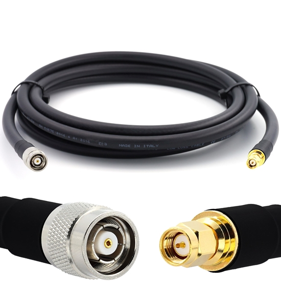 Picture of SMA Male to RP-TNC Male 3m Flexible Coaxial Cable — LMR400 UF UltraFlex equivalent