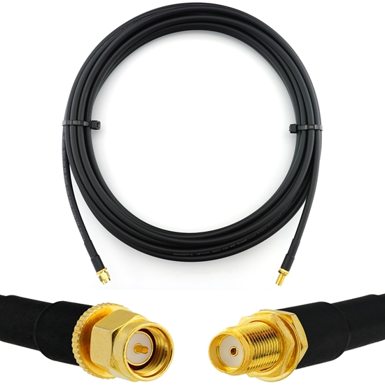 Picture of SMA Male to SMA Female 10m Coaxial Cable — HF240 (LMR240 equivalent)
