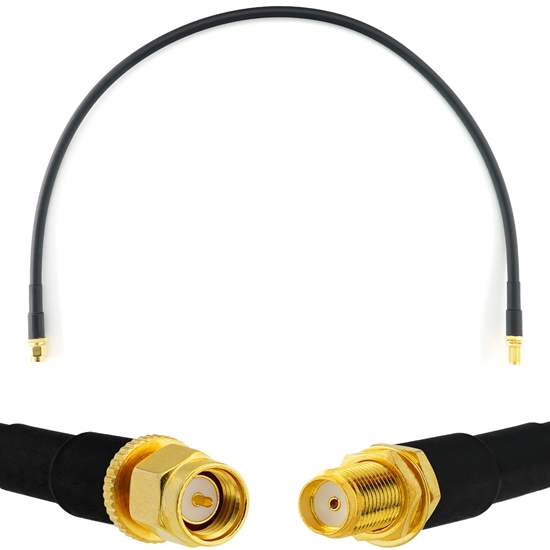 Picture of SMA Male to SMA Female 50cm Coaxial Cable — HF240 (LMR240 equivalent)