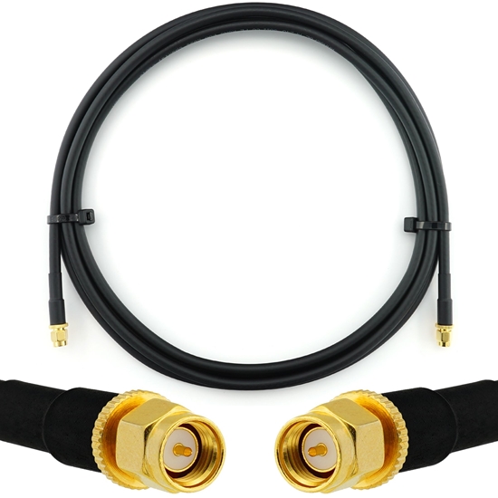 Picture of SMA Male to SMA Male 1m Coaxial Cable — HF240 (LMR240 equivalent)