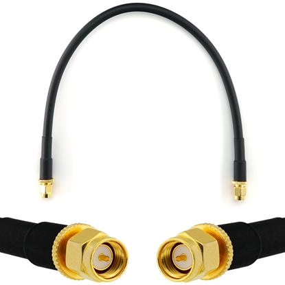 Picture of SMA Male to SMA Male 30cm Coaxial Cable — HF240 (LMR240 equivalent)