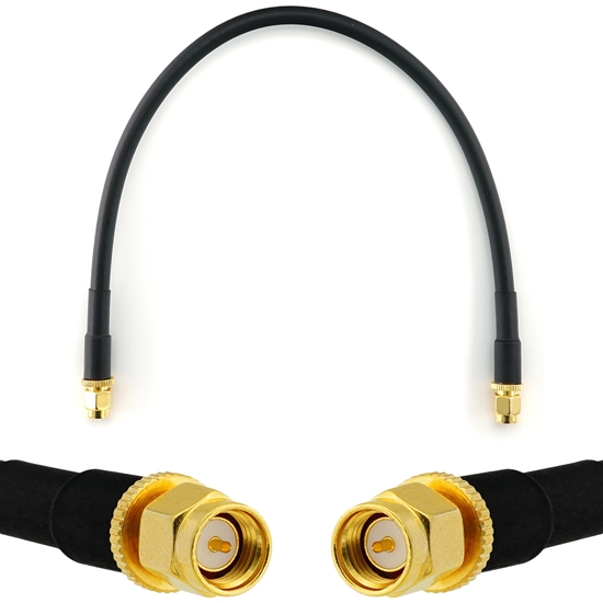 Picture of SMA Male to SMA Male 30cm Coaxial Cable — HF240 (LMR240 equivalent)