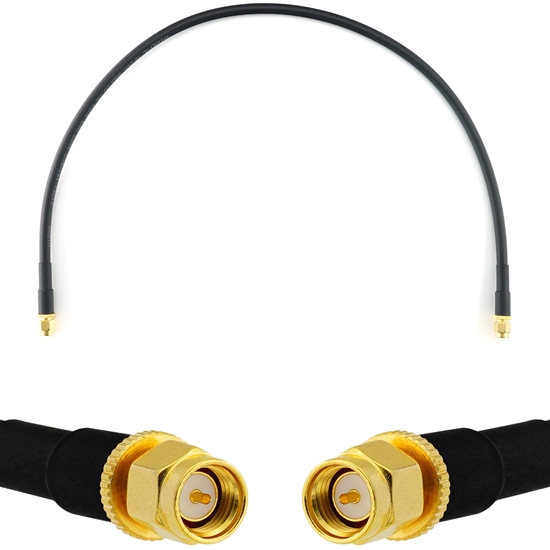 Picture of SMA Male to SMA Male 50cm Coaxial Cable — HF240 (LMR240 equivalent)