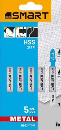 Picture of Smart brzeszczot do wyrzynarki hss 21 tpi metal /5 szt./ smart