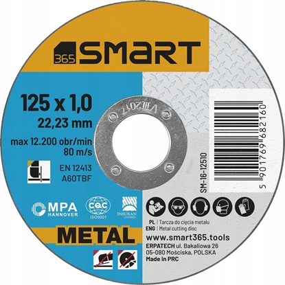 Picture of Smart Tarcza do cicia metalu paska 125x1,0mm (SM-16-12510)