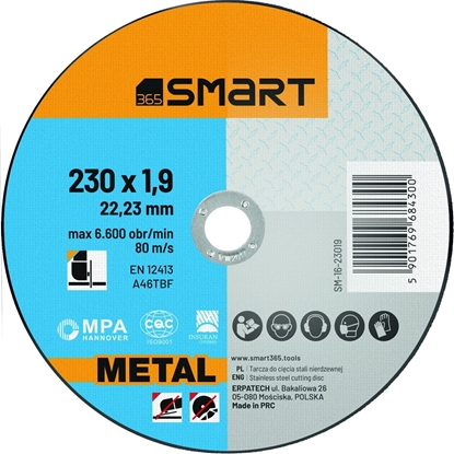 Изображение Smart tarcza do cicia metalu 230x1,9mm smart/25 szt/