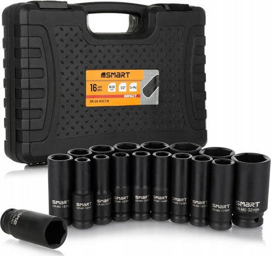 Picture of Smart zestaw nasadek udarowych dugich 1/2" 10-32mm 16cz SM-29-NSET16