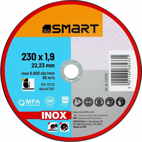 Picture of SMART365 tarcza do cicia inox/metal 230x1,9mm [25szt]