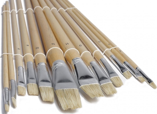 Picture of SmartMax Zestaw pdzli artystycznych naturalny trzonek 12stk