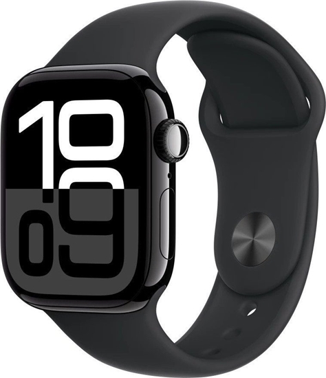 Изображение Smartwatch Apple Watch 10 GPS + Cellular 42mm Jet Black Alu Sport M/L Czarny  (MWX73ET-A)