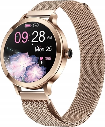 Attēls no Smartwatch Damski Veltori VT340-1 Zota Bransoleta + Róowy Pasek Silikonowy