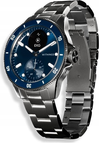 Picture of Smartwatch Withings Withings Scanwatch Nova - zegarek z funkcj EKG, pomiarem pulsu, SPO2 i temperatury oraz mierzeniem aktywnoci fizycznej i snu (42mm, blue)