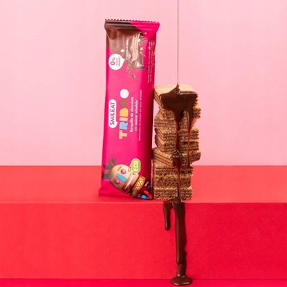 Attēls no Smileat Triboo, BIO Wafelek z nadzieniem kakaowym w mlecznej czekoladzie, 40 g