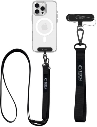 Picture of Smycz do telefonu na szyj, rami uniwersalna Tech-Protect, czarna