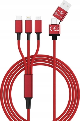 Attēls no Smrter smrter Hydra ULTRA 5in1 Nylon-Ladekabel, 120cm, red retail