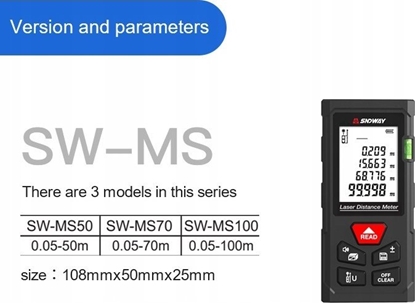 Attēls no Sndway Sndway2 Lazerinis atstumo matuoklis iki 40m