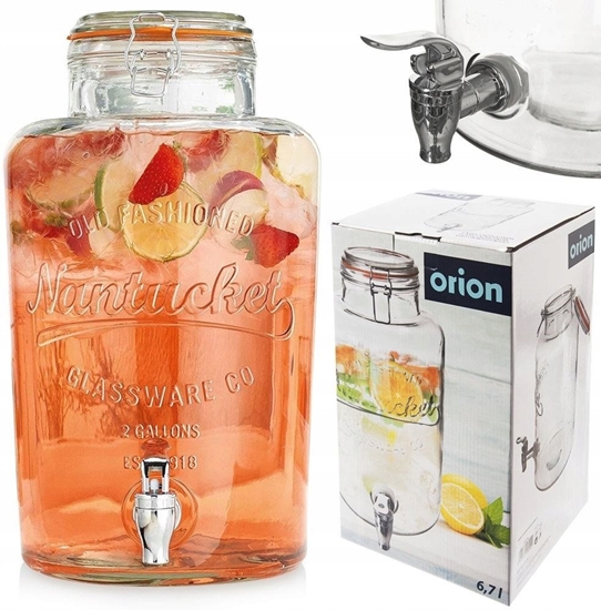 Picture of Sój do napojów z kranikiem szklany 6,7 l