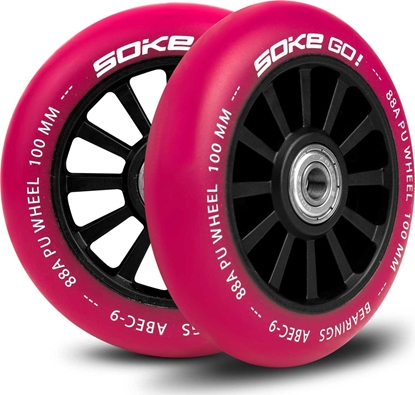 Изображение Soke Kóka do hulajnogi 100 mm rubinowe 2 szt.
