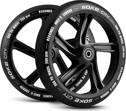 Изображение Soke Kóka do hulajnogi miejskiej 200 mm czarne 2 szt.