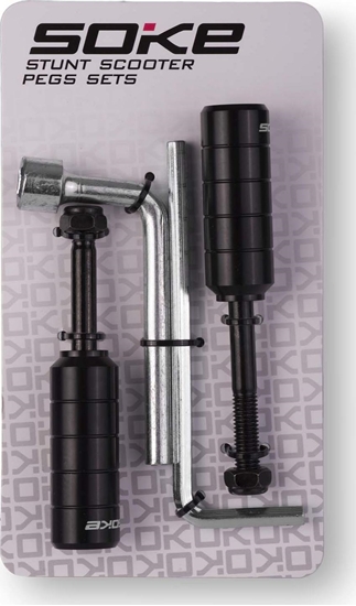Изображение Soke Pegi do hulajnogi czarne 2 szt. P1 + klucze