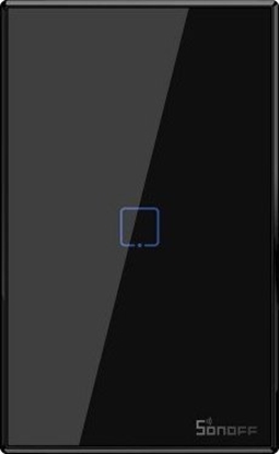 Picture of Sonoff T3US1C - 1-gang Wi-Fi Smart Wall Switch US - Black