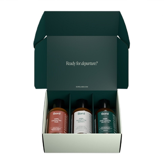 Picture of SORD_SET Travel Set Deep Cleansing Shower Gel el pod prysznic 50ml + Strengthening Shampoo szampon do wosów 50ml + Foaming Face Wash pianka do mycia twarzy 50ml + Everyday Face Cream krem nawilajcy do twarzy 4x3ml