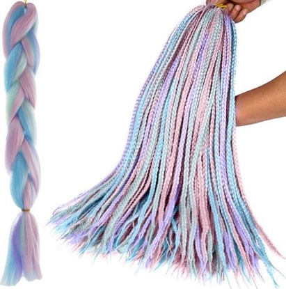 Attēls no Soulima Wosy syntetyczne ombre niebieski fiolet Soulima Pasma