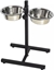Attēls no Sourcing DOUBL BOWL MET ADJUST STAND HOPPY 2X1.8L