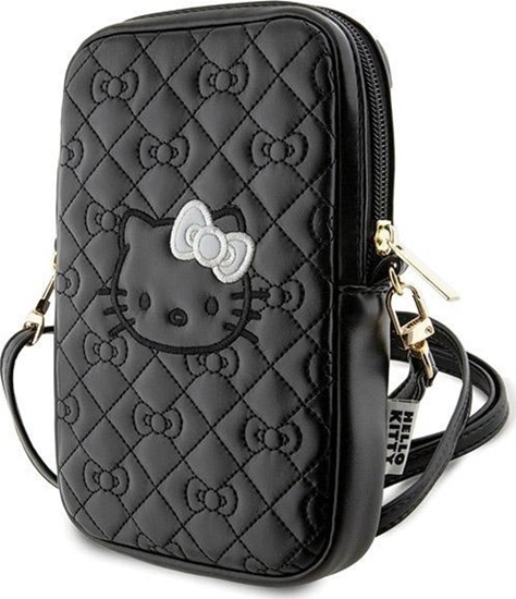 Picture of Sourcing Hello Kitty Handbag HKPBPEKHBPK black/black Quilted Bows Strap