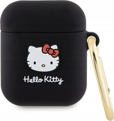 Picture of Sourcing Hello Kitty HKA23DKHSK Airpods 1/2 cover black/black Silicone 3D Kitty Head